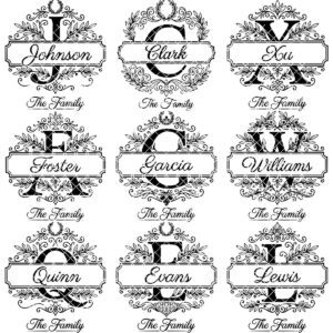 Monogram Board Engraving Design, Family Name Alphabet Bundle, Olive Leaf