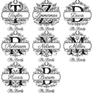 Monogram Board Engraving Design, Family Name Alphabet Bundle, Olive Leaf