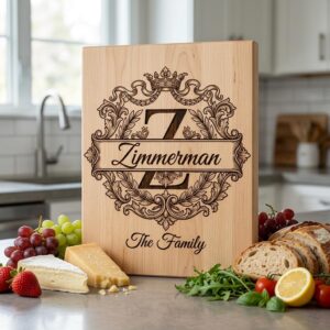 Monogram Bundle, Custom Family Name Baroque Alphabet, Regal Laurel Wreath, Engraving Designs