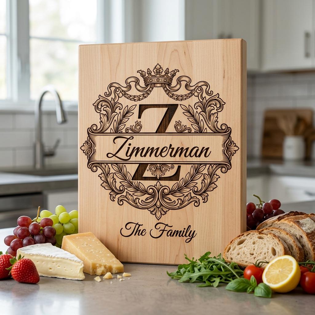 Monogram Bundle, Custom Family Name Baroque Alphabet, Regal Laurel Wreath, Engraving Designs