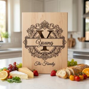 Monogram Bundle, Custom Family Name Baroque Alphabet, Regal Laurel Wreath, Engraving Designs