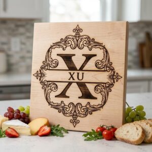 Monogram bundle, Wilson family crest, alphabet chopping board engraving download