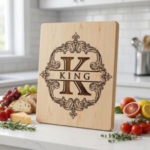 Monogram bundle, Wilson family crest, alphabet chopping board engraving download