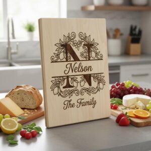 Monogram Engraving Bundle, Custom Family Name Logo, Alphabet Ornament Boards