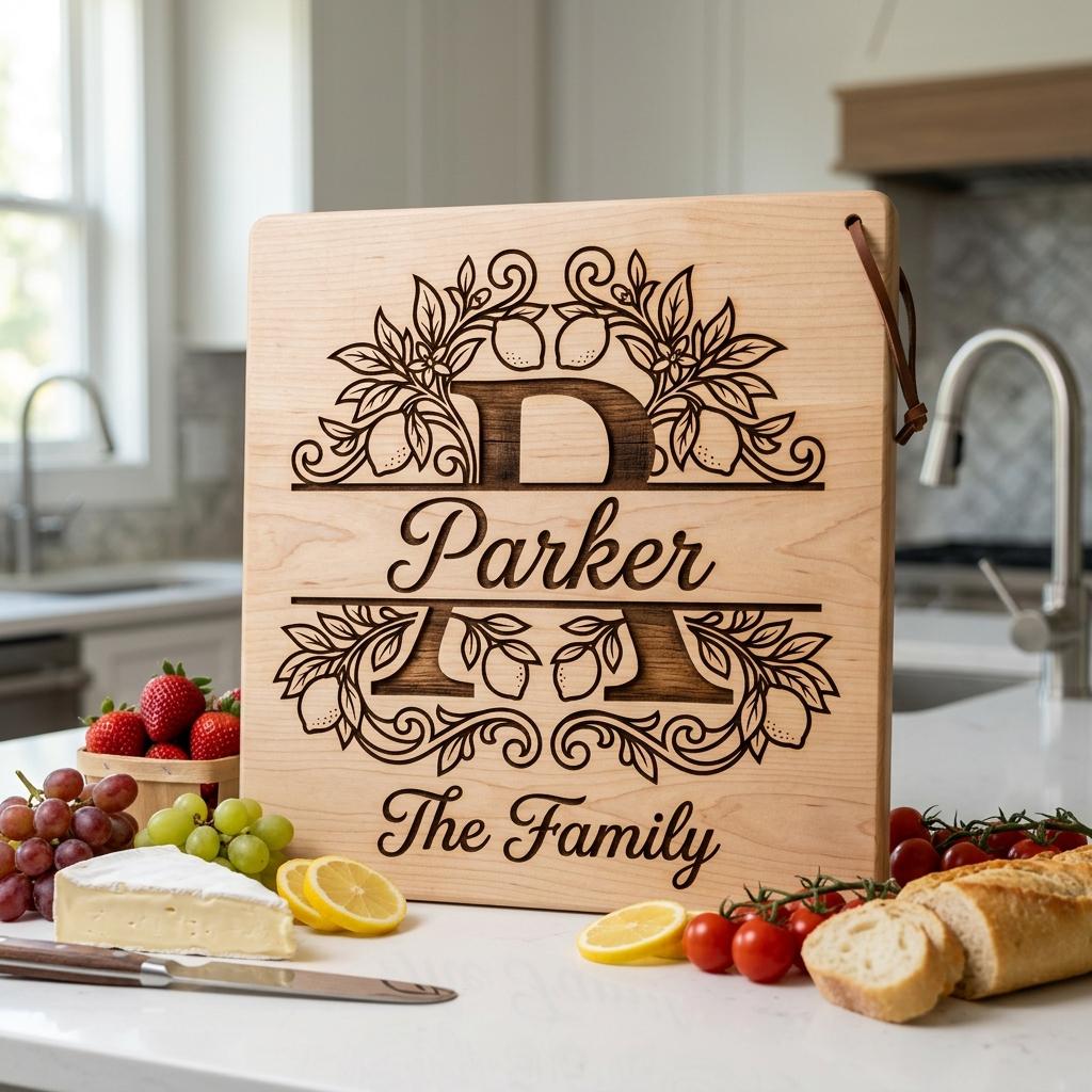 Monogram Engraving Bundle, Custom Family Name Logo, Alphabet Ornament Boards