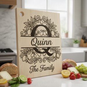 Monogram Engraving Bundle, Custom Family Name Logo, Alphabet Ornament Boards