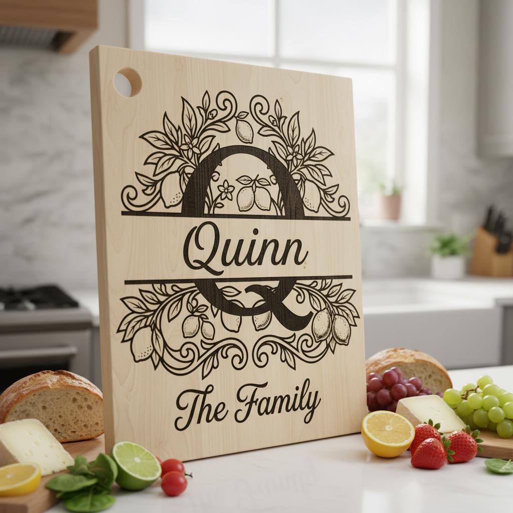 Monogram Engraving Bundle, Custom Family Name Logo, Alphabet Ornament Boards