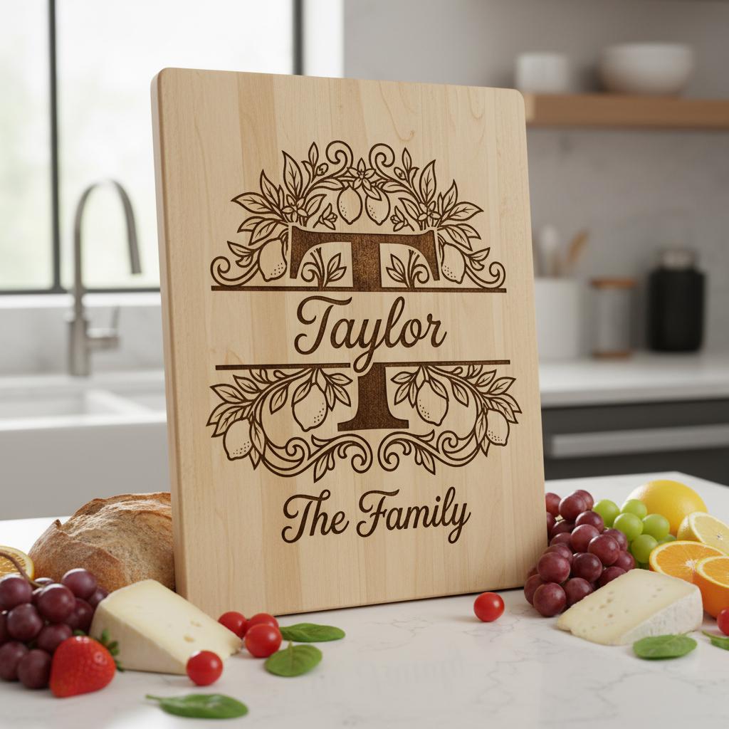 Monogram Engraving Bundle, Custom Family Name Logo, Alphabet Ornament Boards