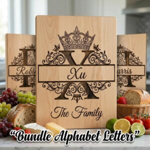 Monogram Engraving Designs, Custom Family Name, Alphabet Surname Banners