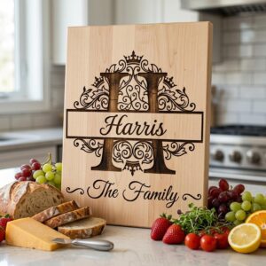 Monogram Engraving Designs, Custom Family Name, Alphabet Surname Banners