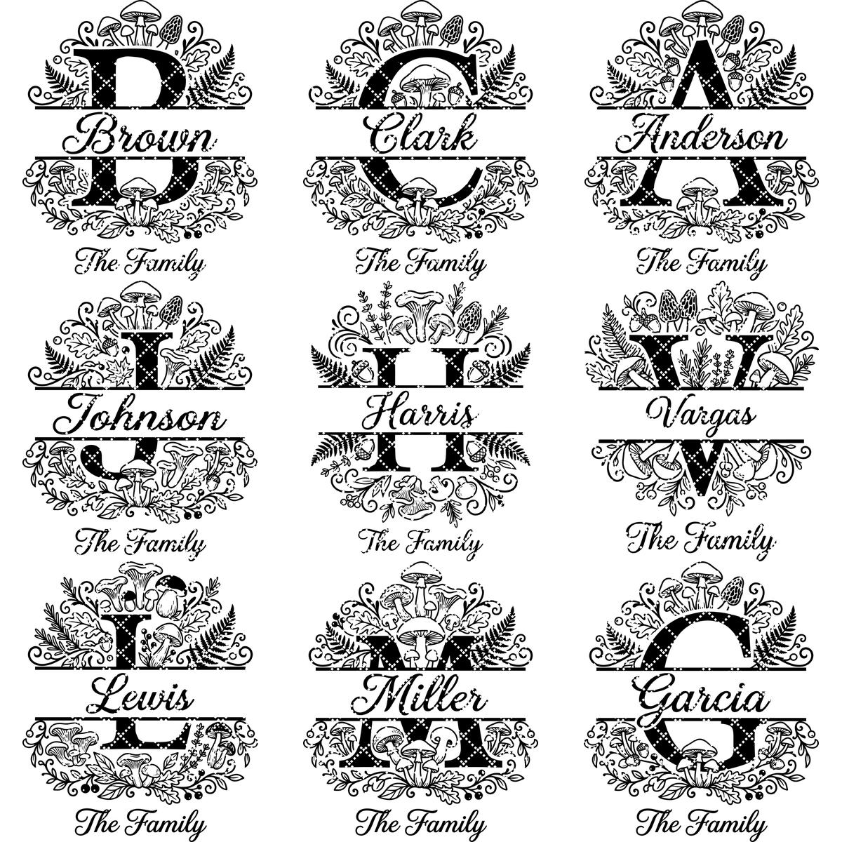 Mushroom Forest Kitchen Design, Custom Family Name Board, Laser Monogram Set