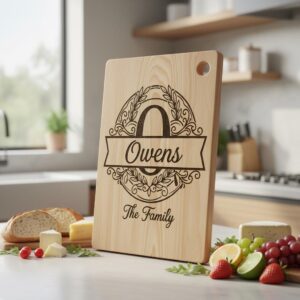 Personalized Board Monogram Alphabet Bundle, Family Name Engraving, Laurel Wreath Design