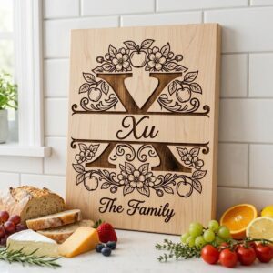 Personalized Monogram Alphabet Bundle, Floral Apple Blossom Design for Family Gifts