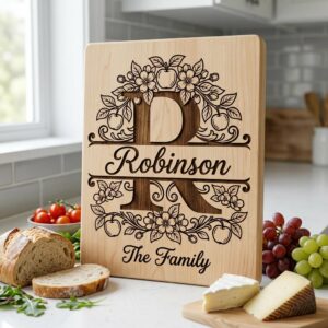 Personalized Monogram Alphabet Bundle, Floral Apple Blossom Design for Family Gifts