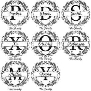 Wheat Monogram Engraving Bundle, Custom Family Name Alphabet, Harvest Kitchen Decor