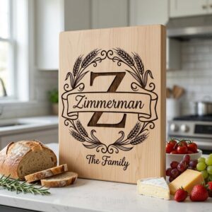 Wheat Monogram Engraving Bundle, Custom Family Name Alphabet, Harvest Kitchen Decor