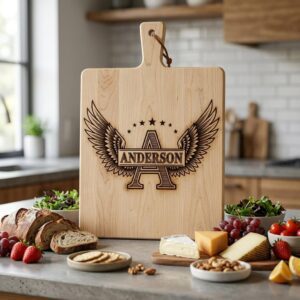 Winged W Monogram Alphabet Bundle, Family Name Laser Engraving Designs