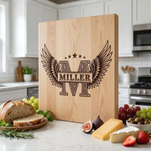 Winged W Monogram Alphabet Bundle, Family Name Laser Engraving Designs