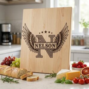 Winged W Monogram Alphabet Bundle, Family Name Laser Engraving Designs