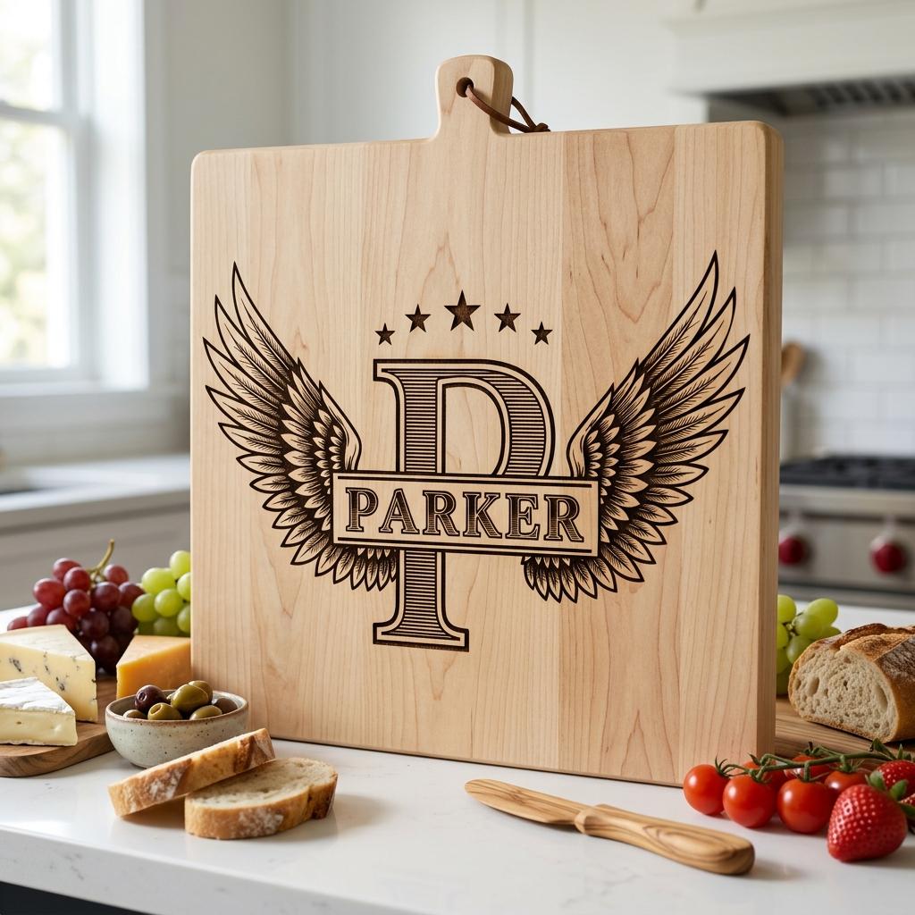 Winged W Monogram Alphabet Bundle, Family Name Laser Engraving Designs