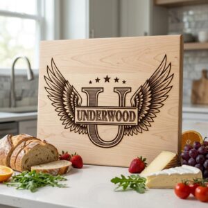 Winged W Monogram Alphabet Bundle, Family Name Laser Engraving Designs