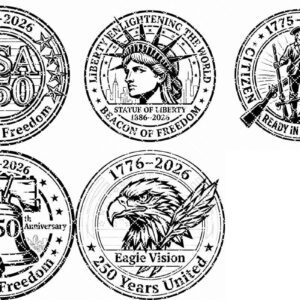 250th Anniversary Patriotic Bundle, American Liberty Symbols, Wood Sign Files