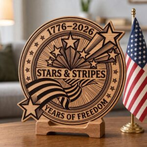 250th Anniversary Patriotic Design Bundle, Modern Laser Engraving Wood Sign File