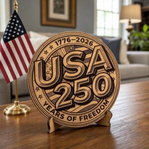 250th Anniversary Patriotic Design Bundle, Modern Laser Engraving Wood Sign File