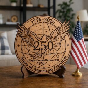 250th Anniversary Patriotic Design Bundle, Modern Laser Engraving Wood Sign File