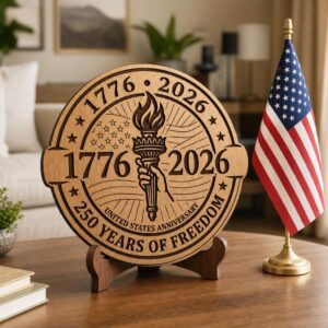 250th Anniversary Patriotic Design Bundle, Modern Laser Engraving Wood Sign File