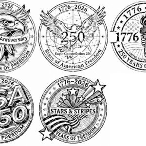 250th Anniversary Patriotic Design Bundle, Modern Laser Engraving Wood Sign File