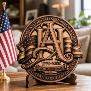 America 250 3D Illusion Laser Engraving Design, USA Anniversary for Plaques