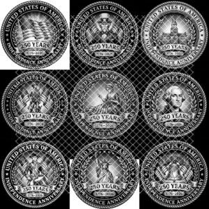 America 250th Anniversary Slate Coaster Engraving Designs, Patriotic Bundle