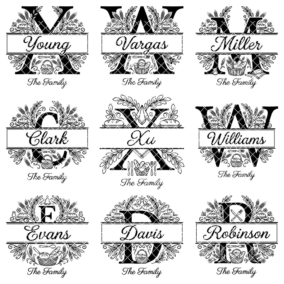 Chopping Board Engraving Bundle, Custom Family Name, Homestead Bread Crest