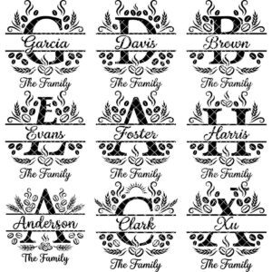 Custom Family Name Monogram, Surname Laser Engraving Design, Chopping Board Pattern