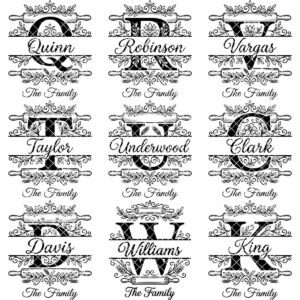 Custom Monogram Engraving File, Family Name Alphabet, Surname Logo, Kitchen Board