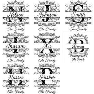 Custom Monogram Engraving File, Family Name Alphabet, Surname Logo, Kitchen Board