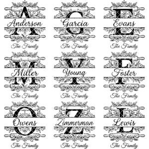 Custom Monogram Engraving File, Family Name Alphabet, Surname Logo, Kitchen Board