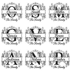 Family Monogram Design, Custom Alphabet Logo for Engraving, Kitchen Name Sign