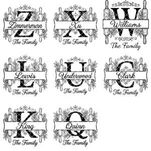 Family Monogram Design, Custom Alphabet Logo for Engraving, Kitchen Name Sign