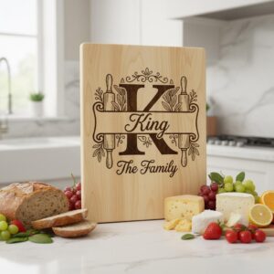 Family Monogram Design, Custom Alphabet Logo for Engraving, Kitchen Name Sign
