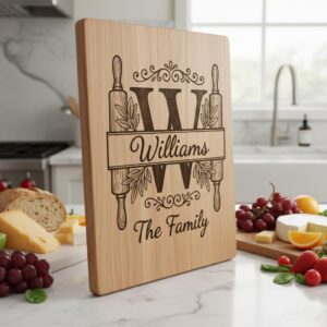 Family Monogram Design, Custom Alphabet Logo for Engraving, Kitchen Name Sign
