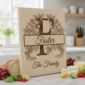 Family Monogram Design, Custom Name Logo for Engraving, Crest Laser File