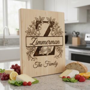 Family Monogram Design, Custom Name Logo for Engraving, Crest Laser File