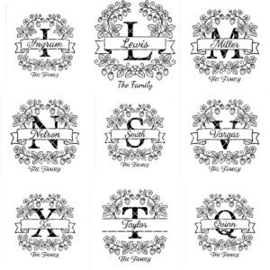 Family Monogram, Strawberry Alphabet, Custom Surname Chopping Board Design