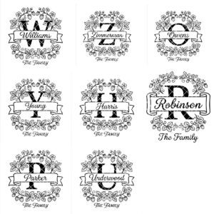 Family Monogram, Strawberry Alphabet, Custom Surname Chopping Board Design