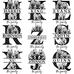 Family Monogram, Vintage Logo Set, Custom Surname Crest, Engraved A to Z