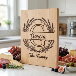Family Name Botanical Monogram Bundle, Custom Alphabet Logo for Engraving