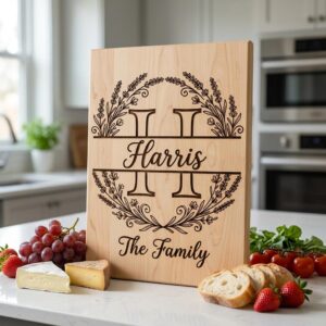 Family Name Botanical Monogram Bundle, Custom Alphabet Logo for Engraving