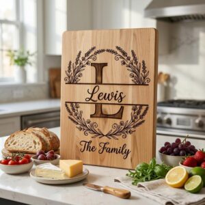 Family Name Botanical Monogram Bundle, Custom Alphabet Logo for Engraving